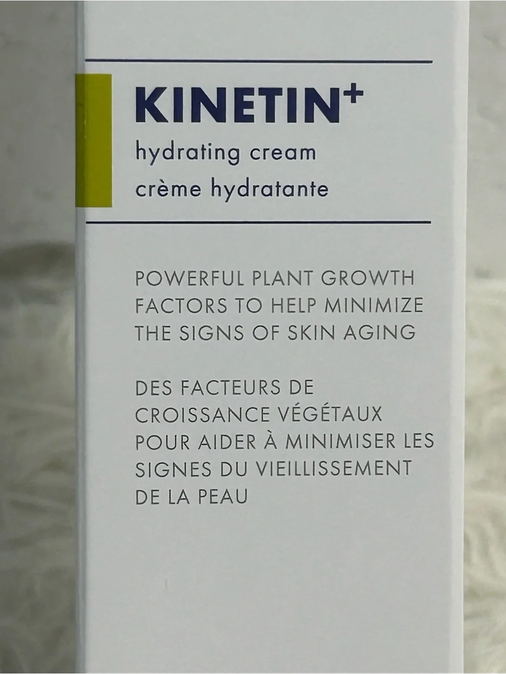 Obagi Kinetin+ Hydrating Cream - White with Blue and Lime Accents